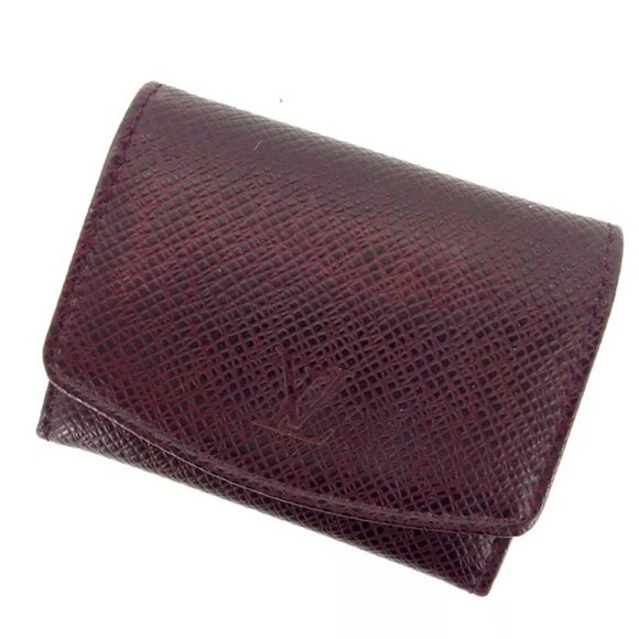 Louis Vuitton Ticket case Taiga Brown Woman Authentic - Picture 1 of 9